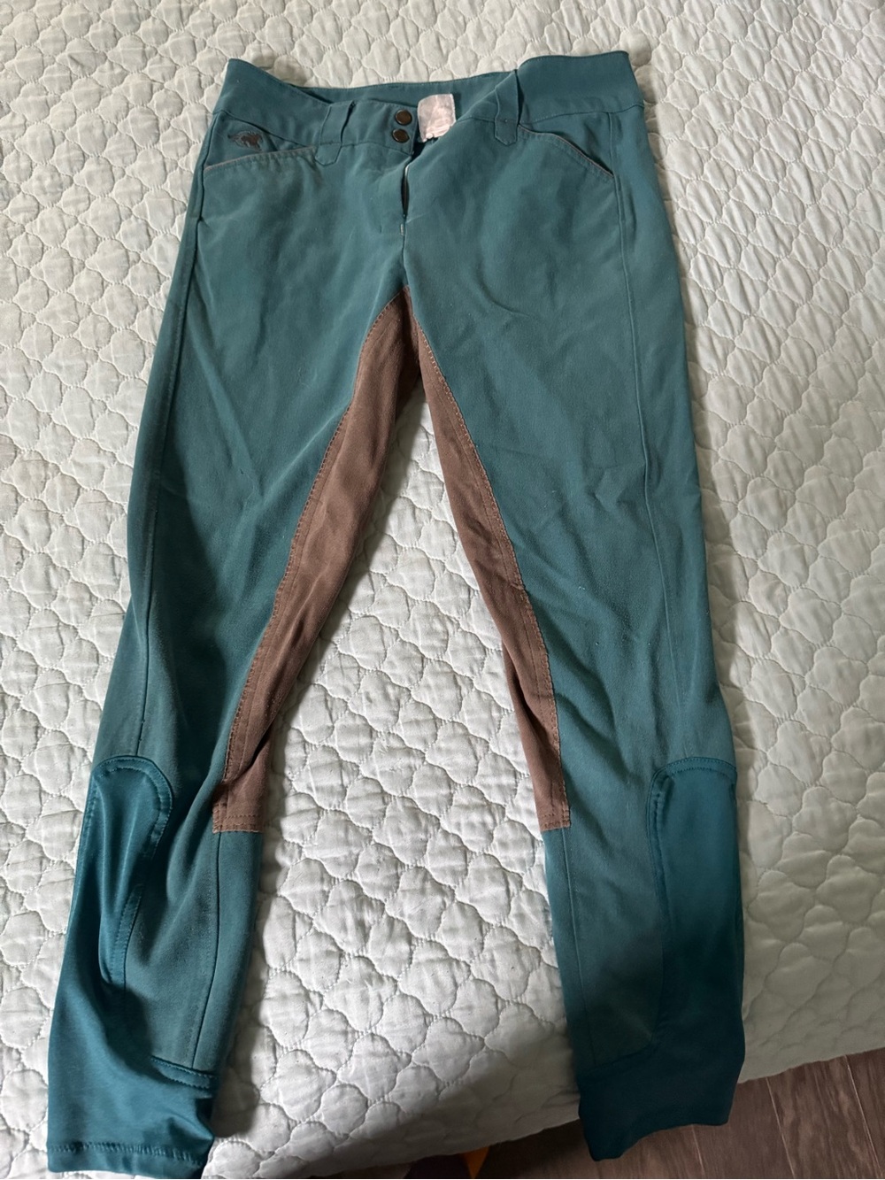 Piper full seat breeches - teal/brown